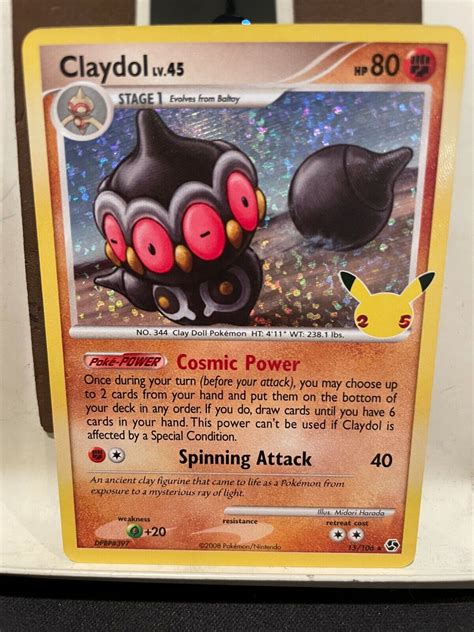 Claydol LV.45 Celebrations 25th Anniversary, 15/106 Pokemon Card